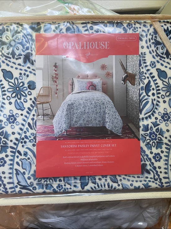 Opalhouse Other - OPALHOUSE Blue and White Paisley DUVET COVER SET Twin X L New